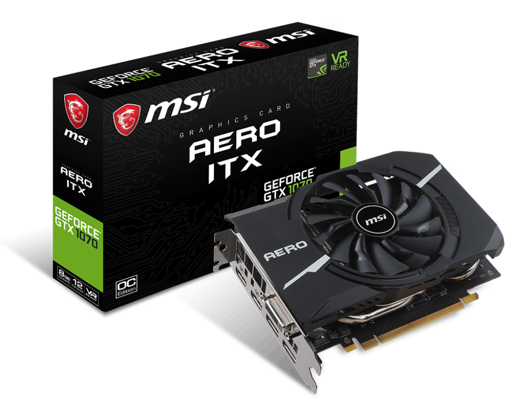 Carte Graphique MSI Geforce GTX 1070 8GB AERO ITX