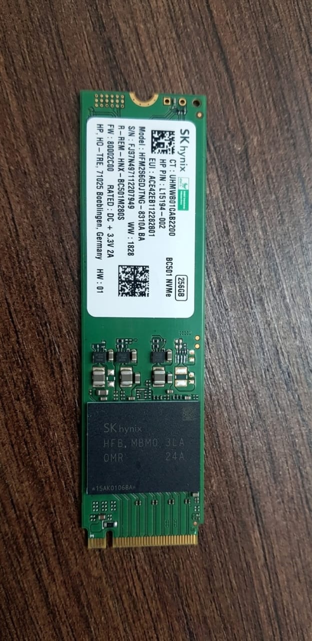 SSD SK hynix BC501 NVMe 256GB PCIe Gen3 x2 M.2 2280