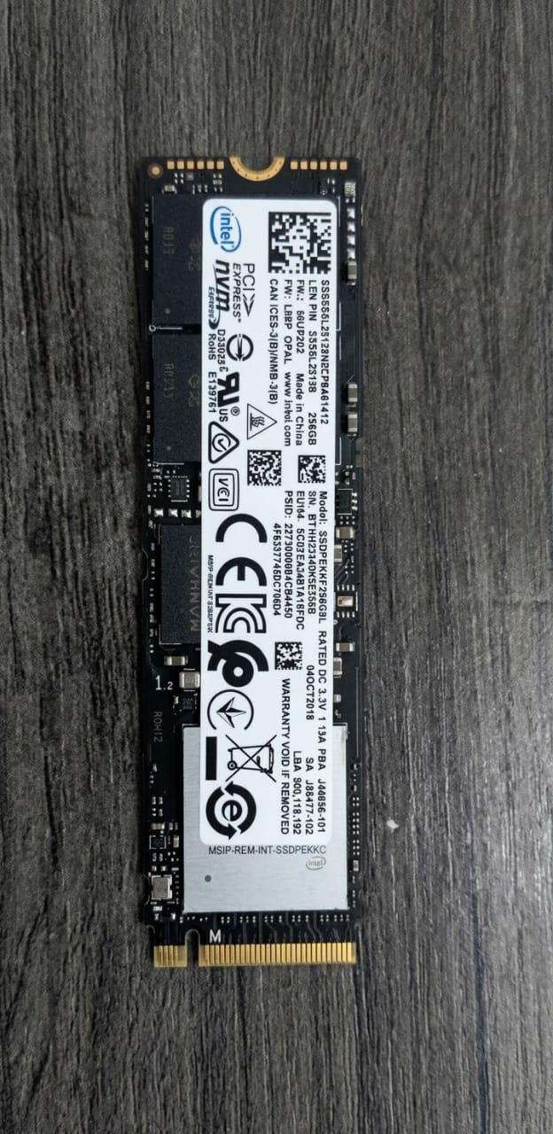 SSD INTEL PRO 7600p Series NVMe 256 Go M.2 2280