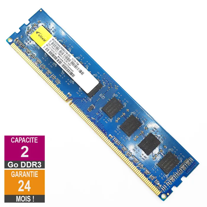 RAM Elixir 2Go DDR3 1600MHz PC3-12800U 1Rx8