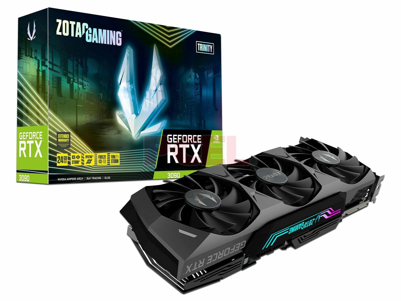Carte Graphique ZOTAC GeForce RTX 3090 Trinity OC LHR 24 Go GDDR6X avec Watercooling AIO