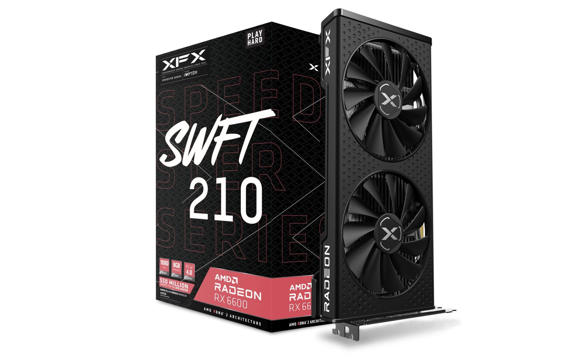Carte Graphique XFX SPEEDSTER SWFT210 RADEON RX 6600 – 8 Go GDDR6 (Dual Fan)