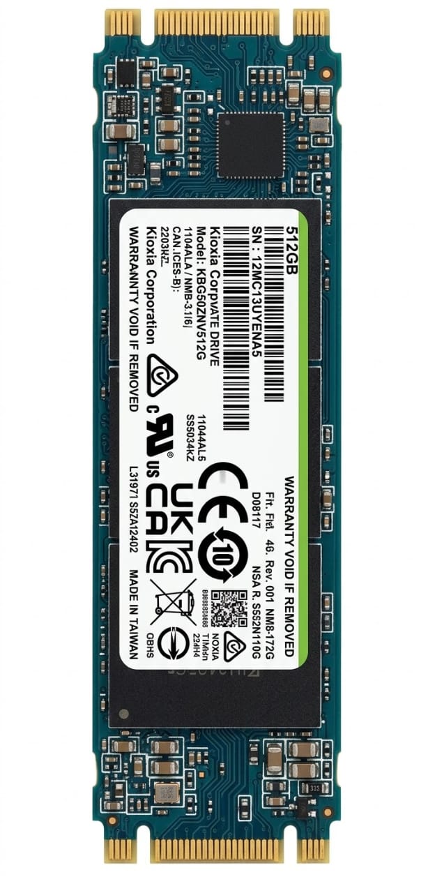 SSD  Kioxia BG5 NVMe 512Go PCIe Gen 4X4 M.2 2280