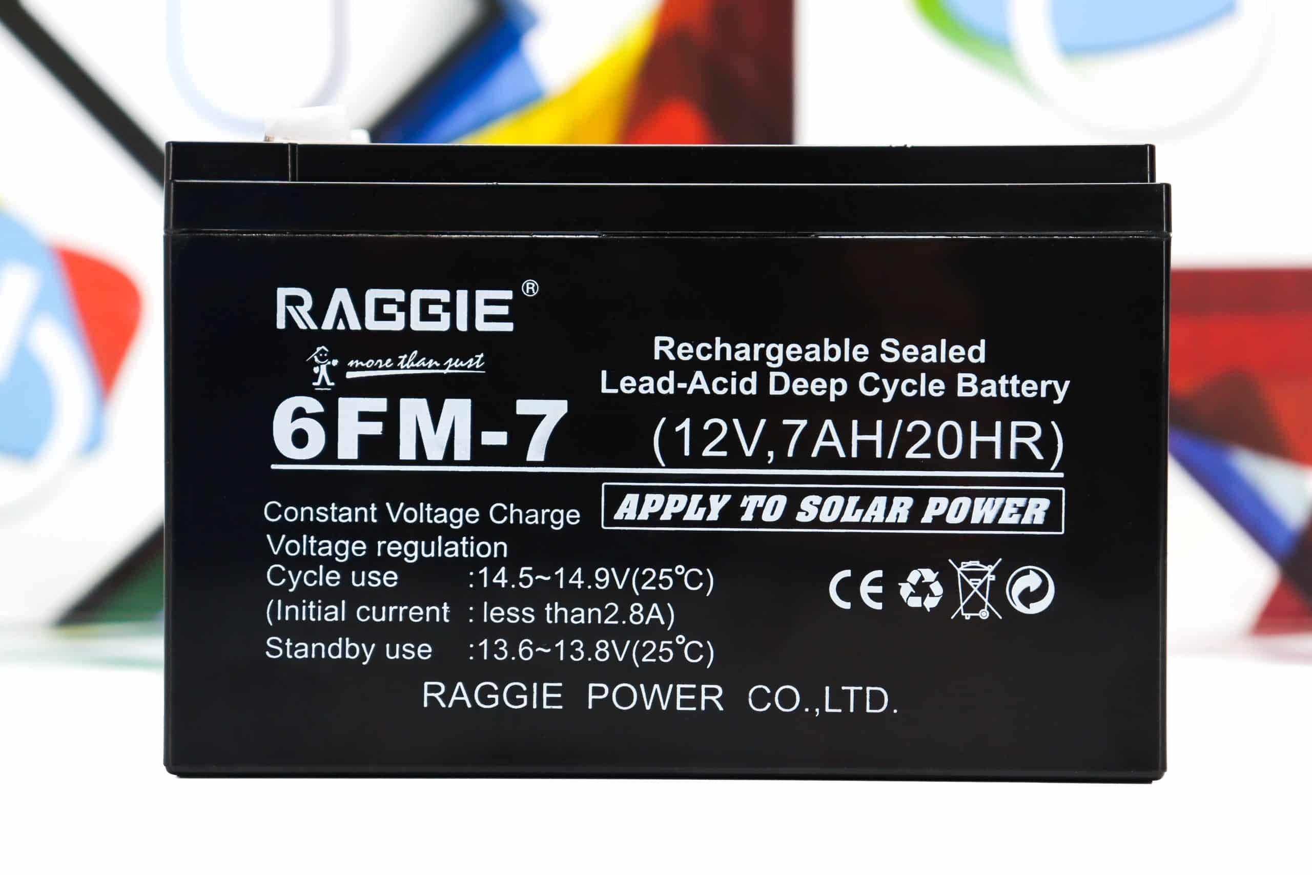 Batterie rechargeable RAGGIE 6FM-7 12V, 7AH/20HR
