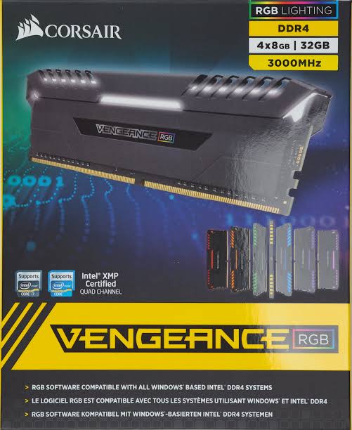 RAM DDR4 CORSAIR 32GB (4*8GB) 3000MHZ