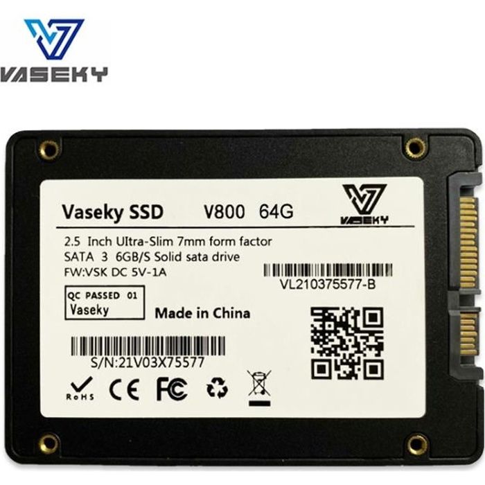 Disque Dur VASEKY V800 64 GB SSD
