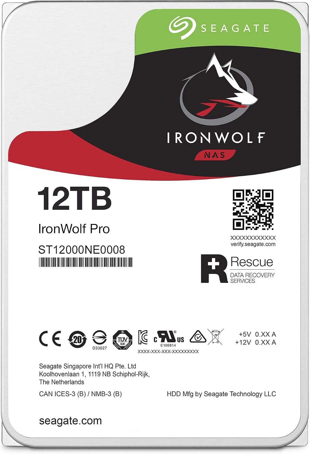 Disque Dur Seagate NAS HDD IronWolf  PRO 12TB NEUF SATA