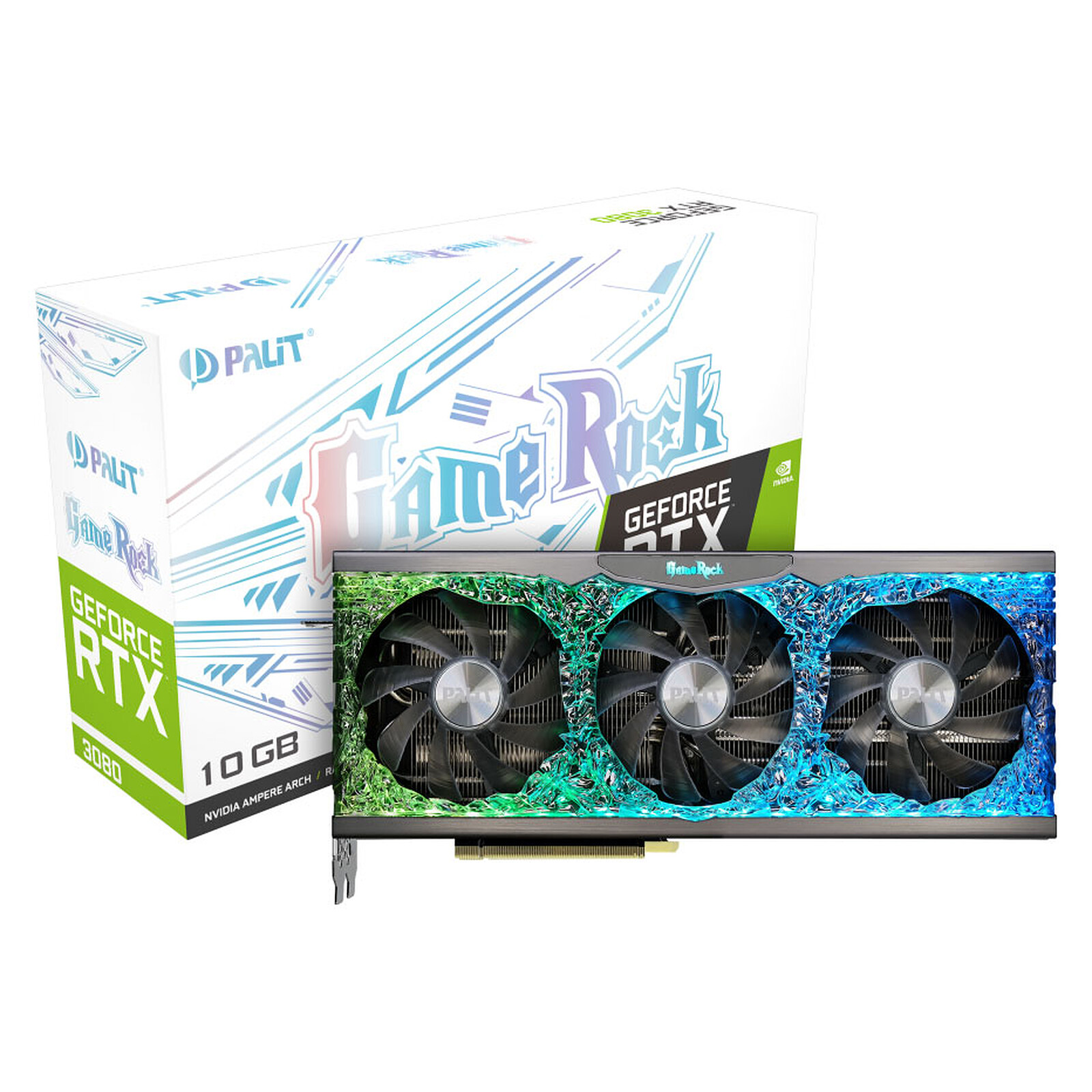 Carte Graphique PALIT Geforce RTX 3080 10GB GDDR6X GameRock