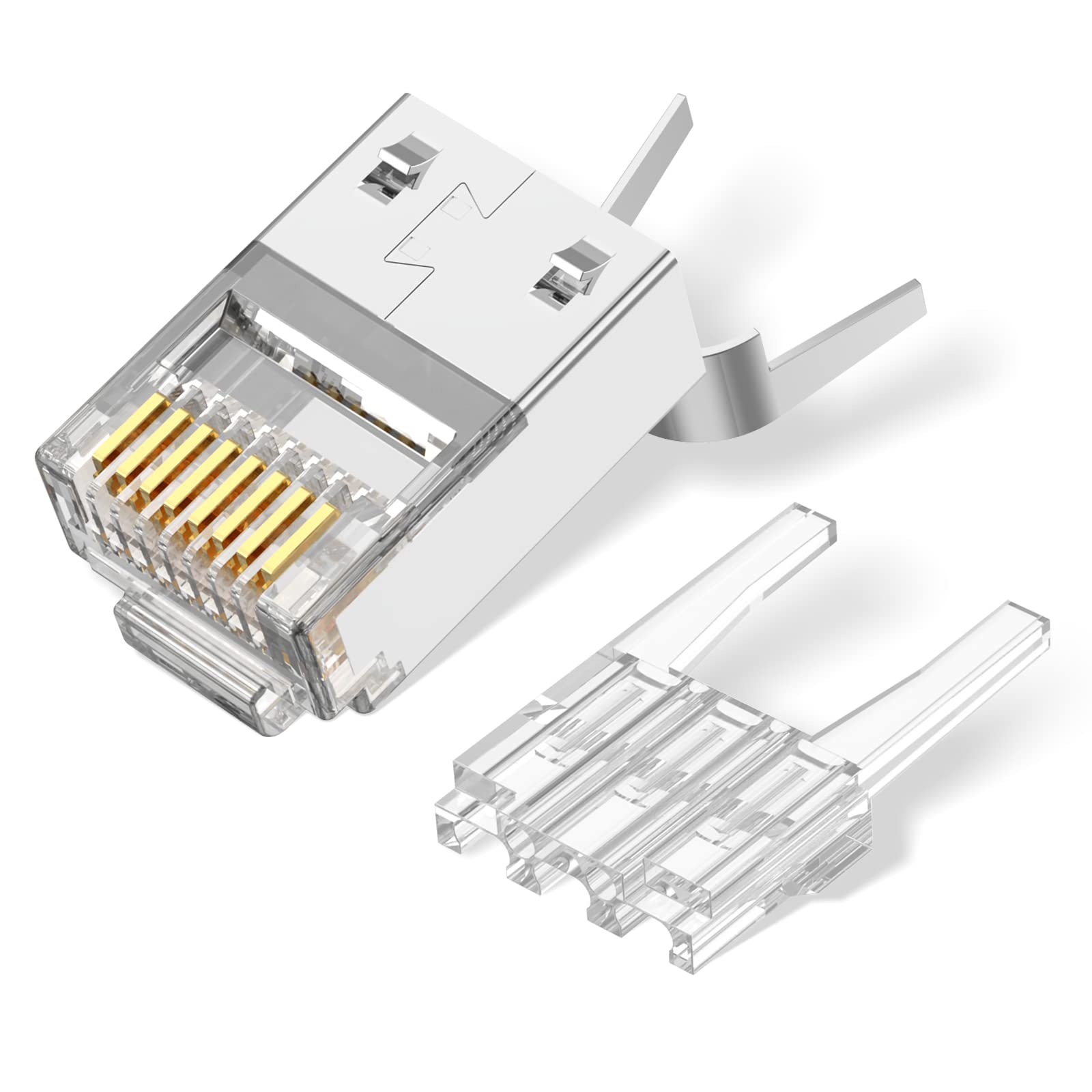 Connecteur RJ45 CAT6 FTP BLINK AVEC GUIDE  GRIS