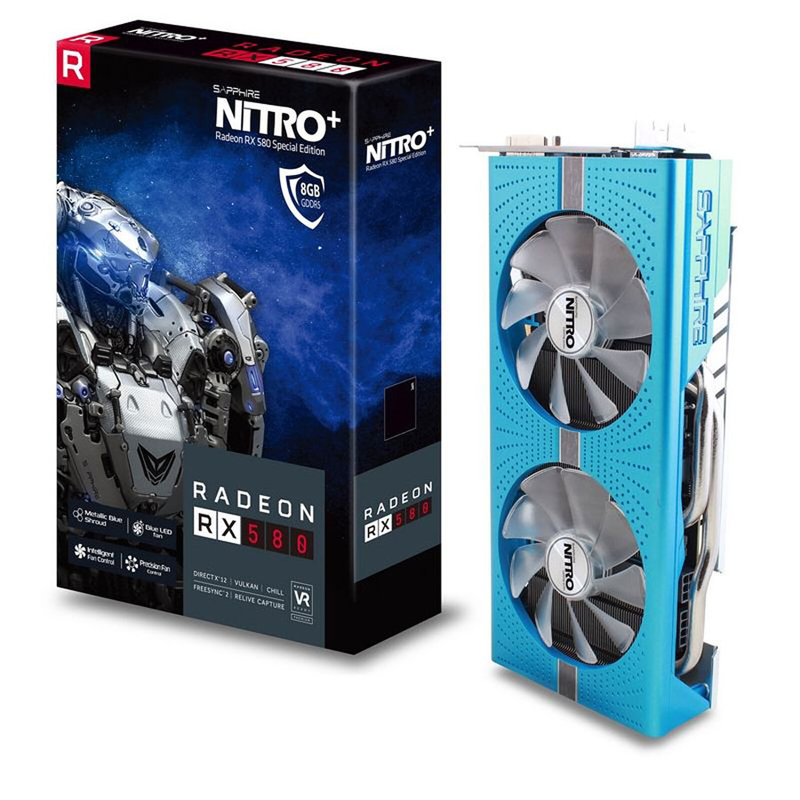 Carte Graphique SAPPHIRE NITRO+ RADEON RX 580 8 Go – Special Edition (Dual Fan)